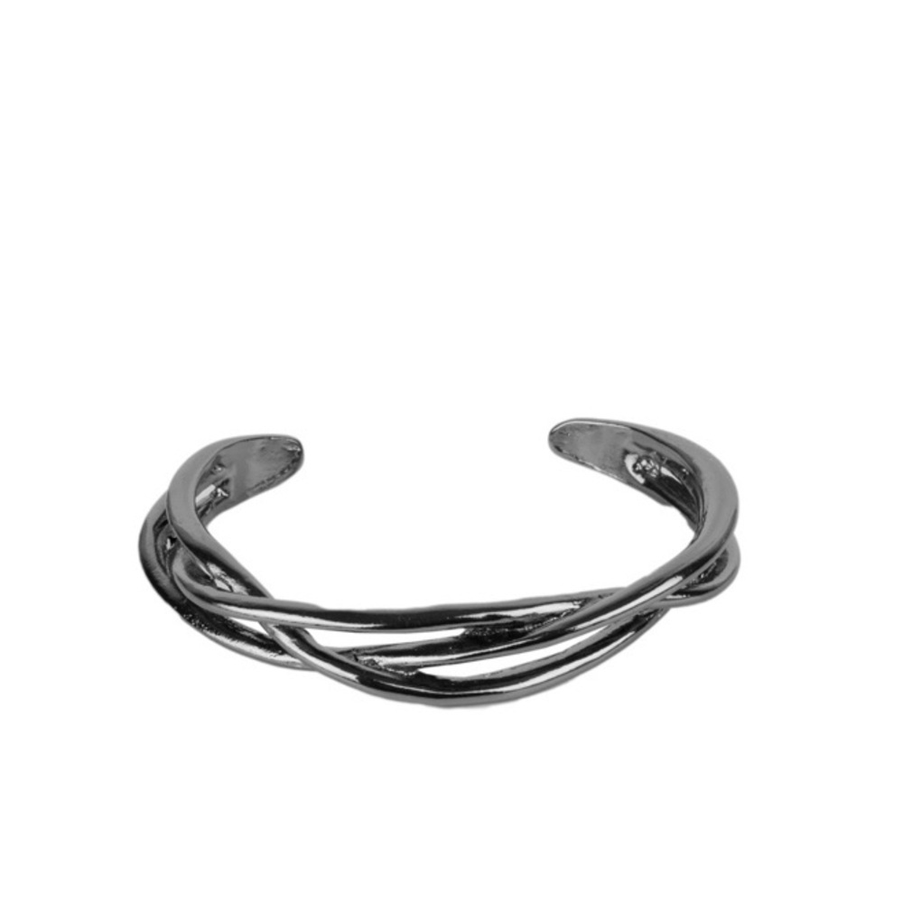 PLAIT Tectonics - Black Cuff Bracelet